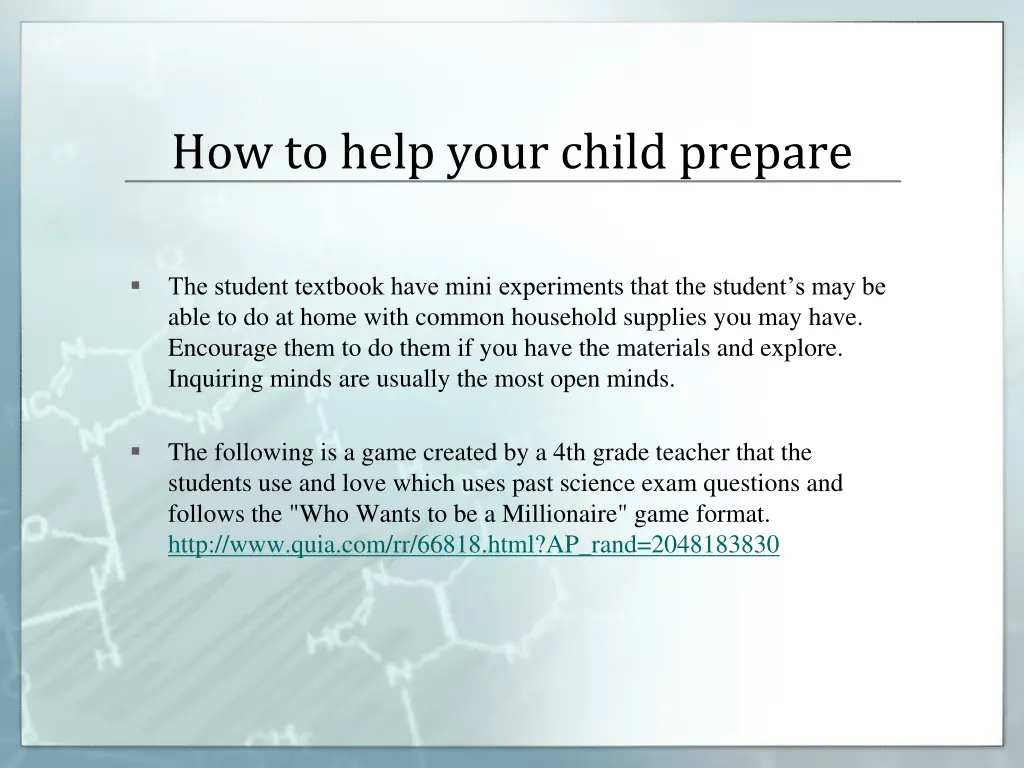 how to help your child prepare