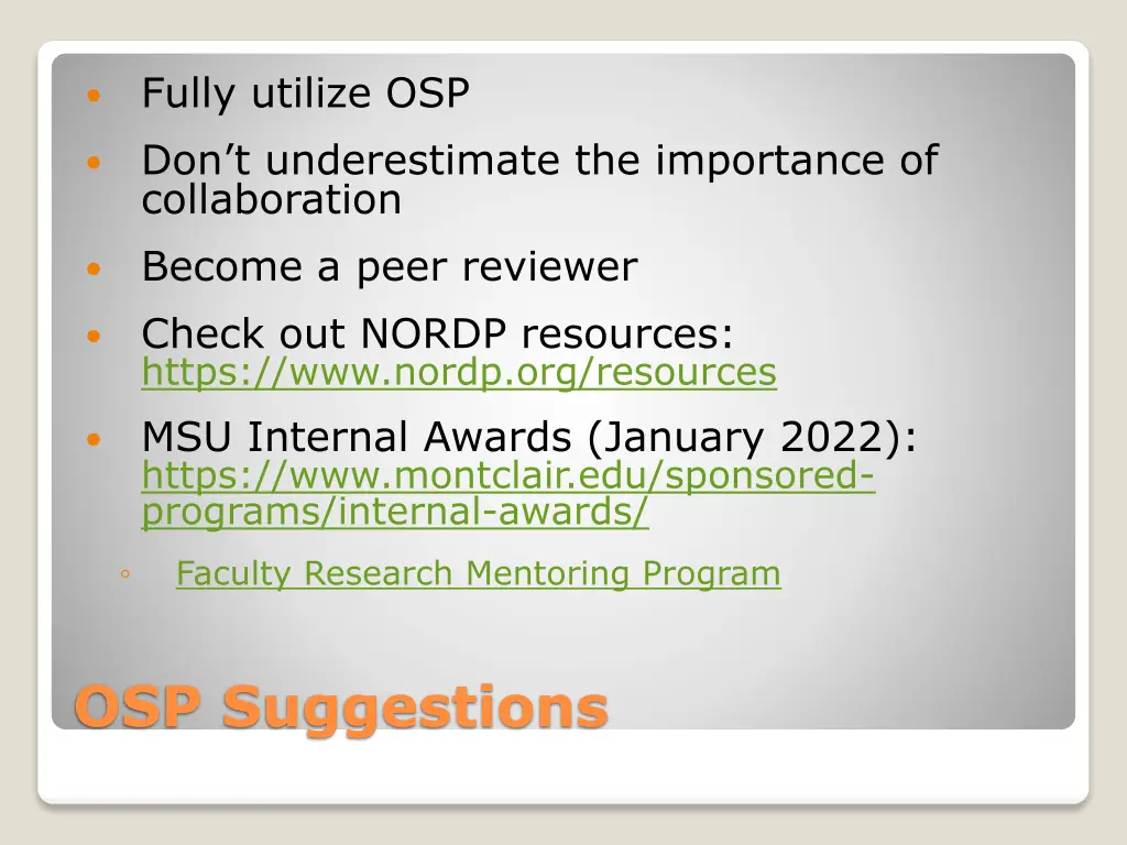fully utilize osp don t underestimate