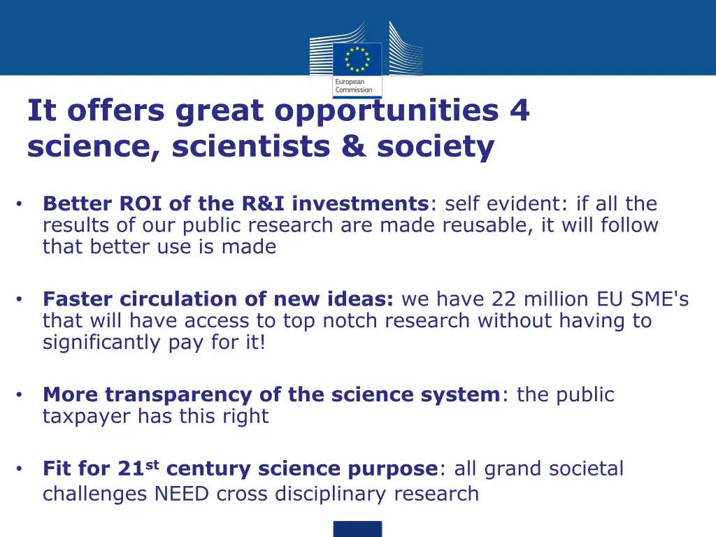 it offers great opportunities 4 science