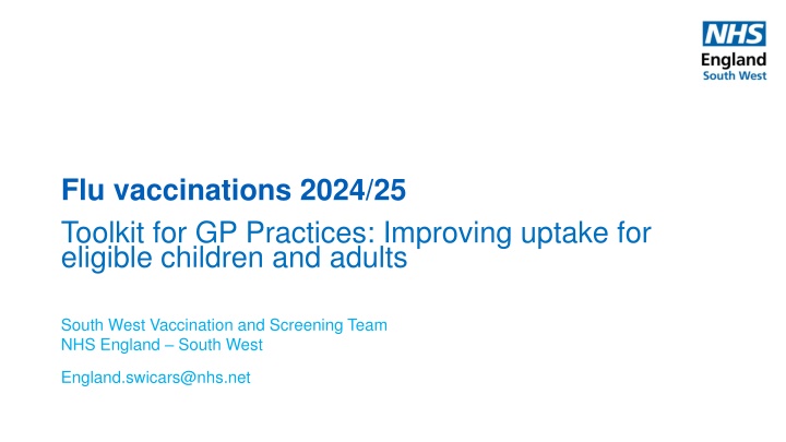 flu vaccinations 2024 25 toolkit for gp practices