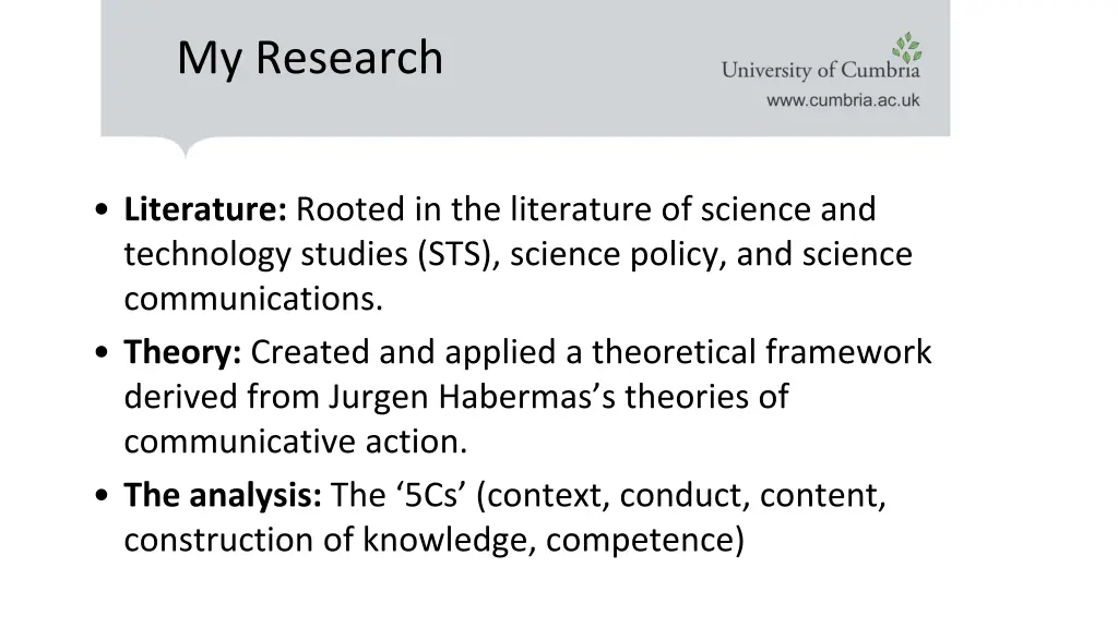 my research