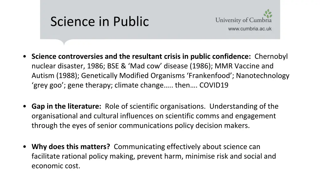 science in public