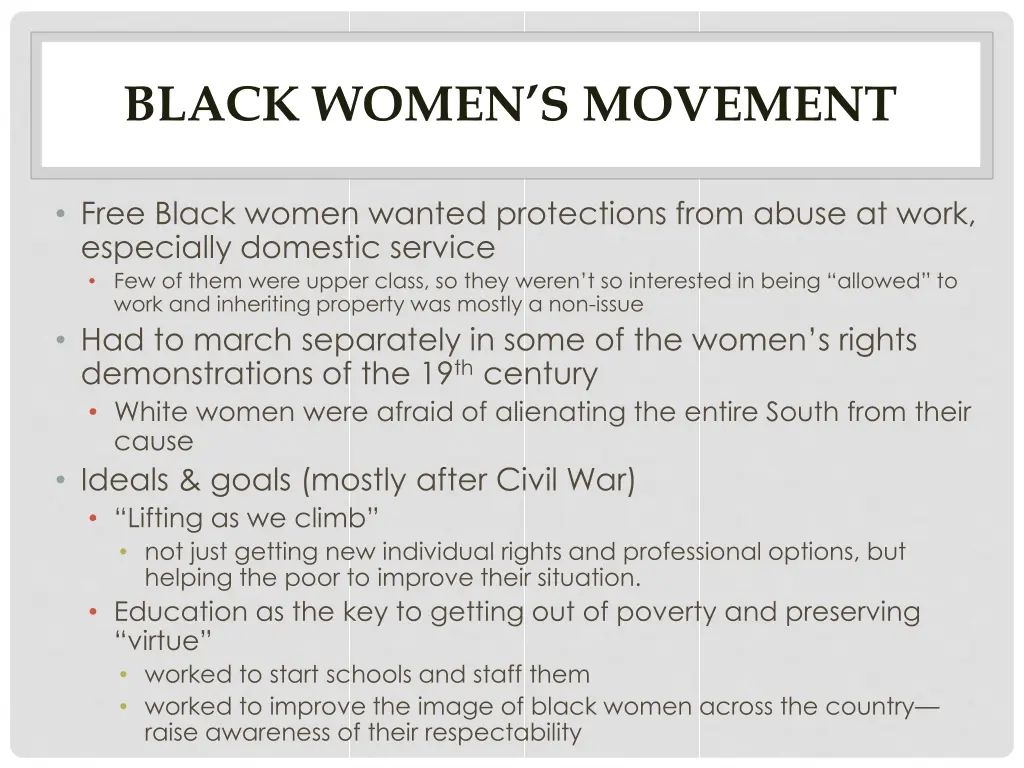 black women s movement