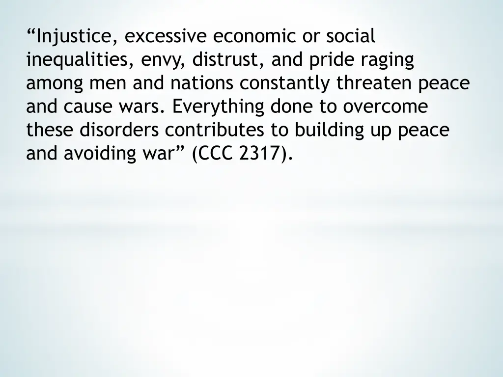 injustice excessive economic or social