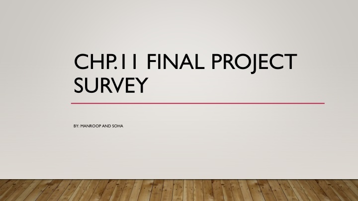 chp 11 final project survey