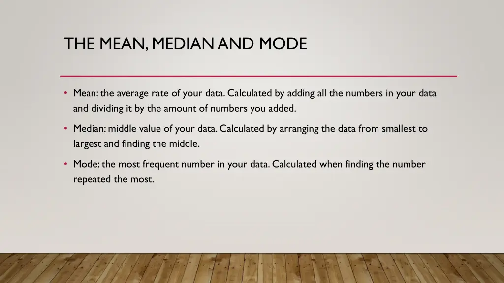 the mean median and mode