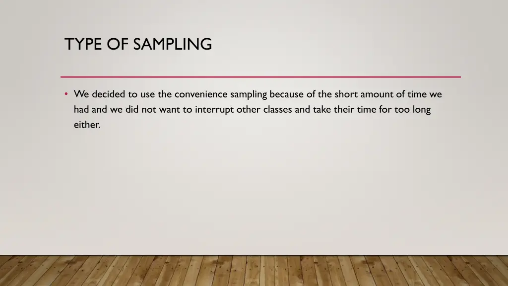 type of sampling