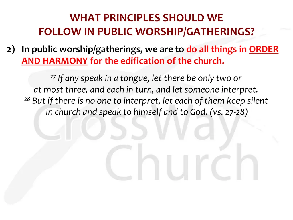 what principles should we follow in public 1