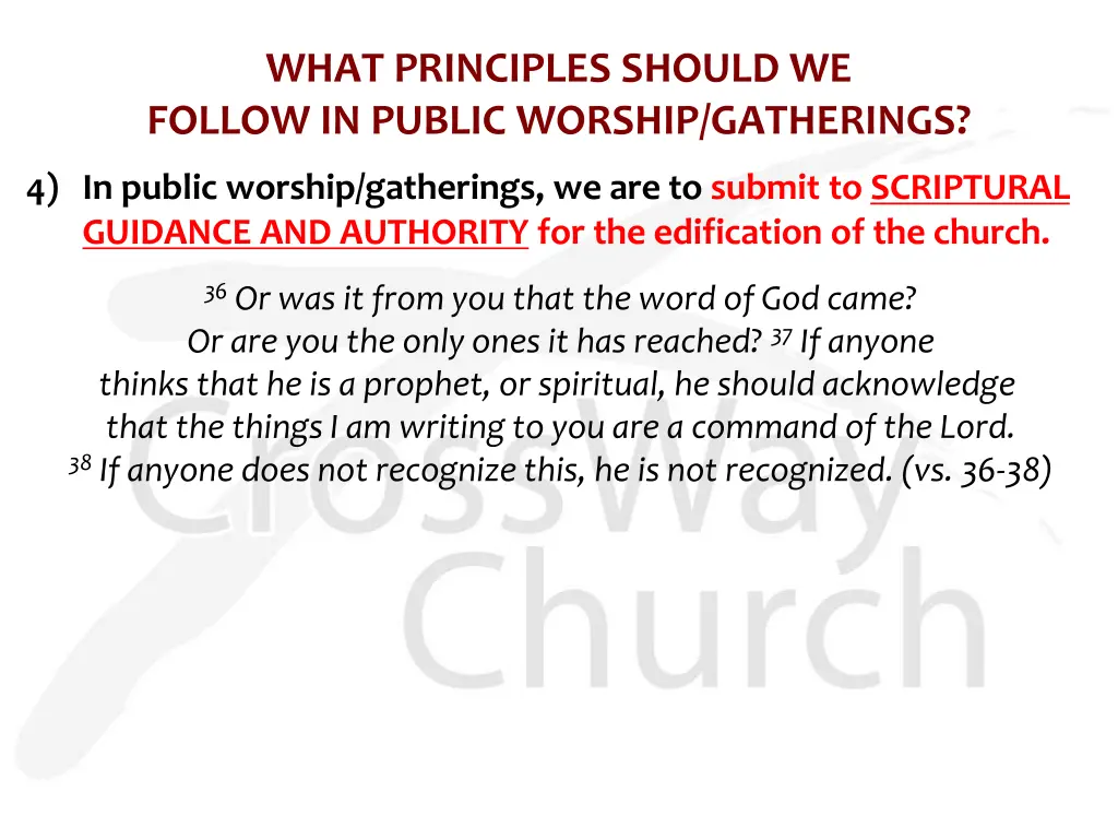 what principles should we follow in public 5