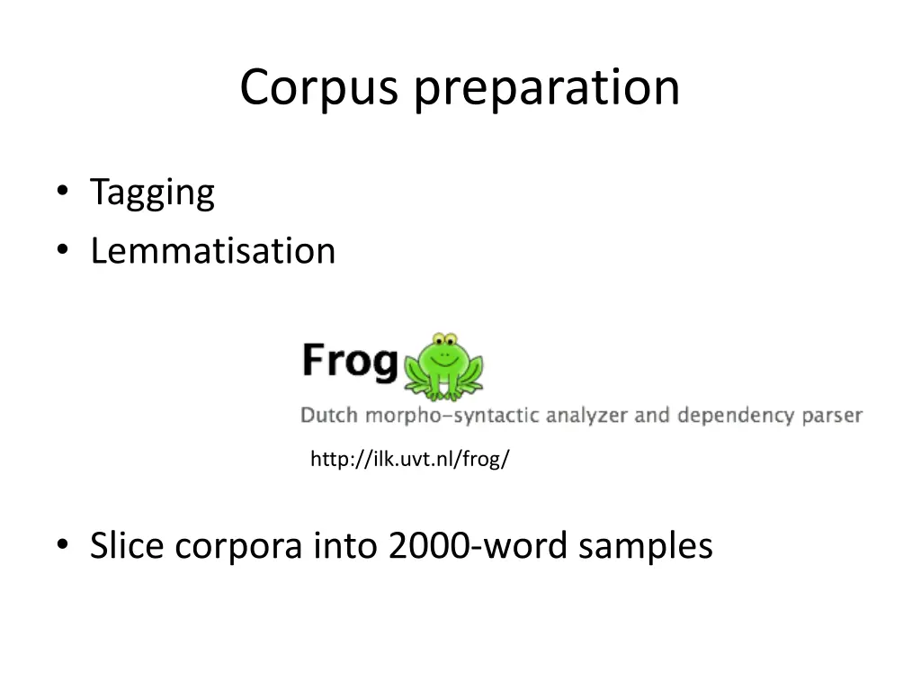 corpus preparation