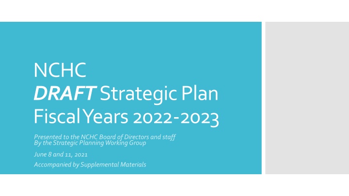 nchc draft strategic plan fiscal years 2022 2023