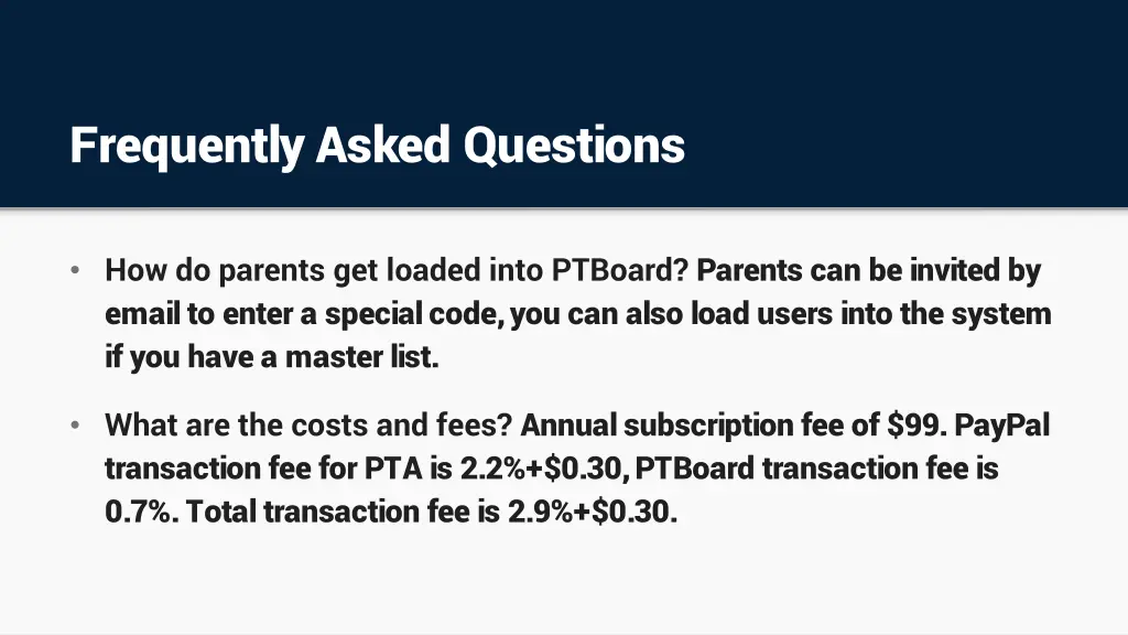 frequently asked questions