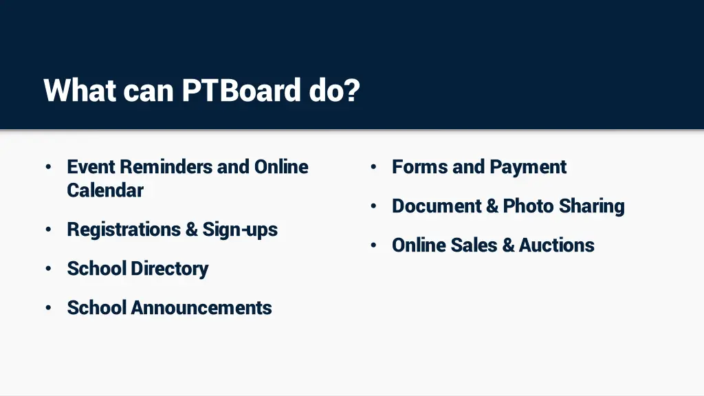 what can ptboard do
