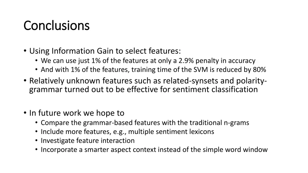 conclusions conclusions
