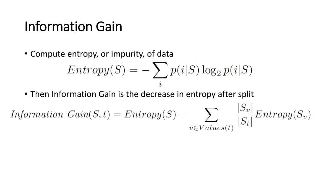 information gain information gain 1