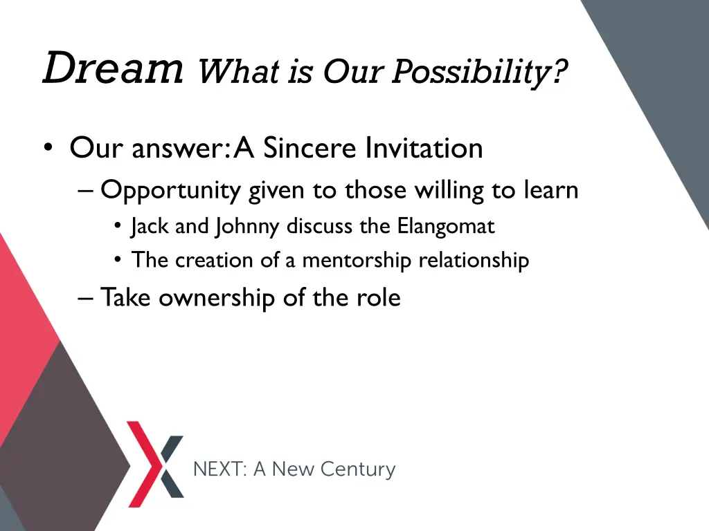 dream what is our possibility 1