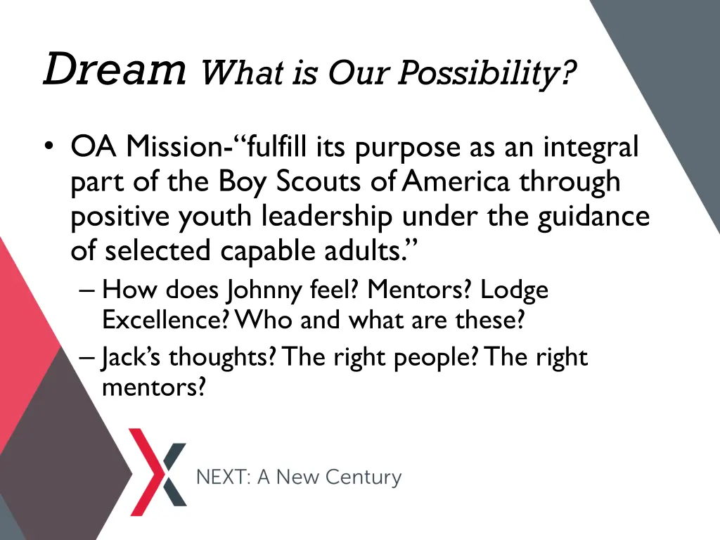 dream what is our possibility