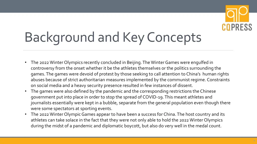 background and key concepts
