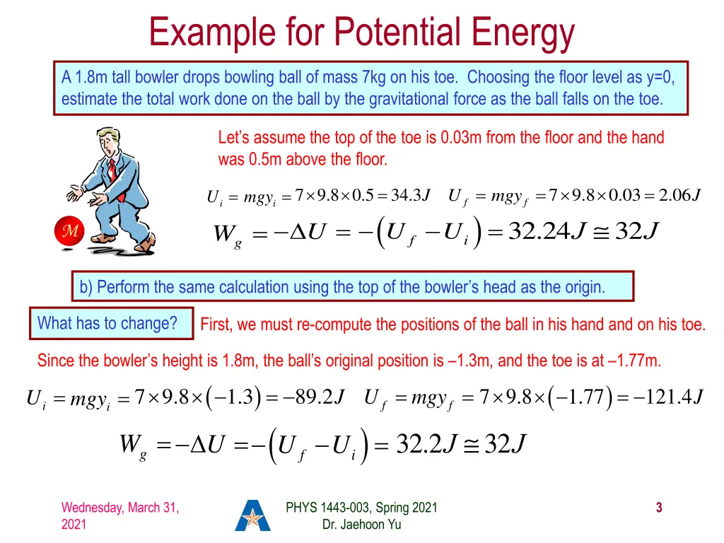 example for potential energy