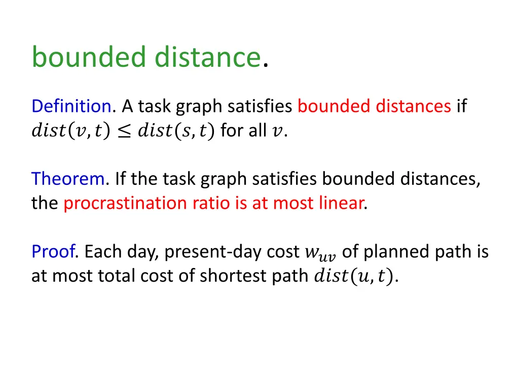 bounded distance 1