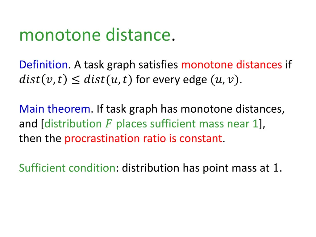 monotone distance 1