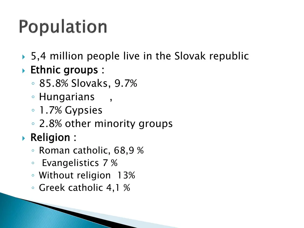 5 4 million people live in the slovak republic