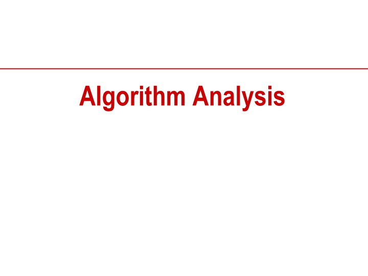 algorithm analysis