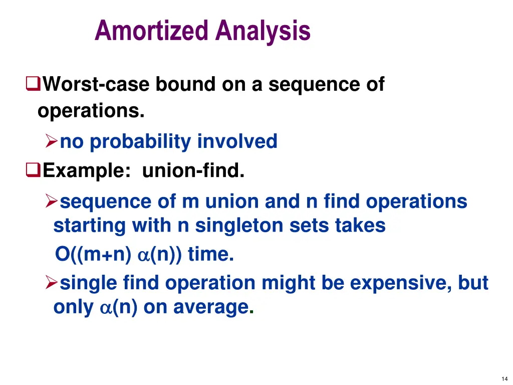 amortized analysis