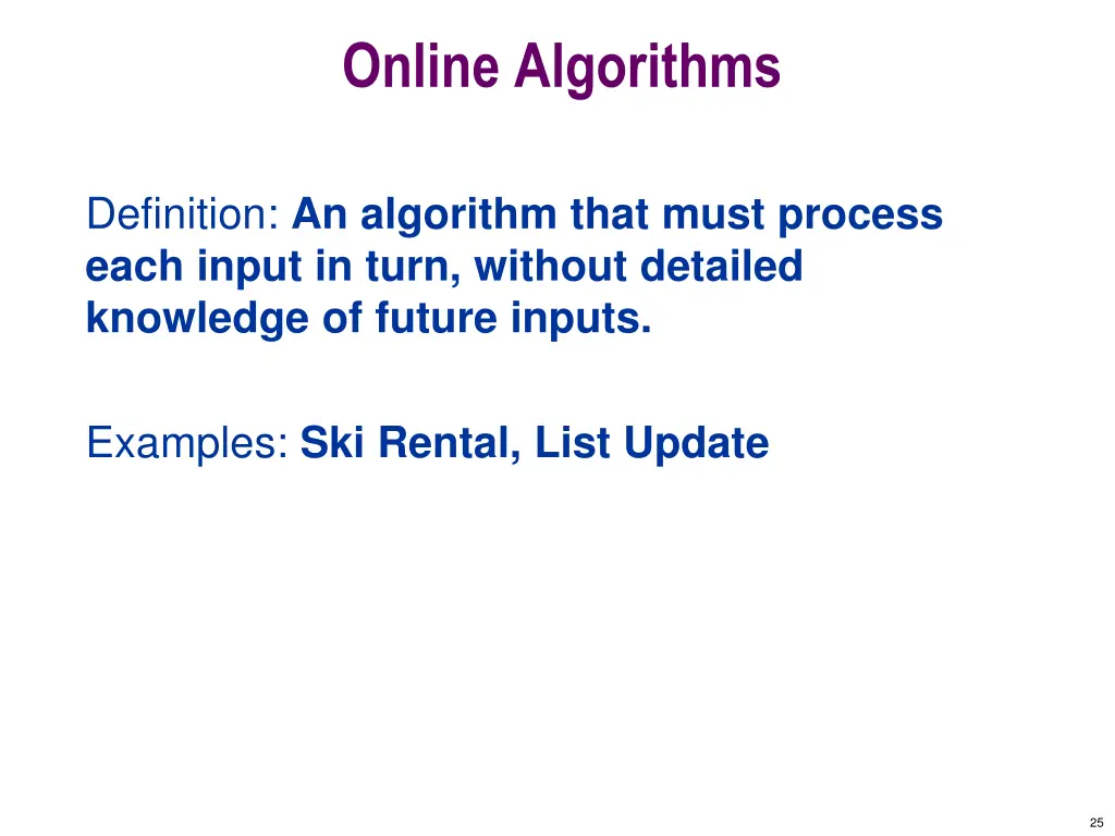 online algorithms