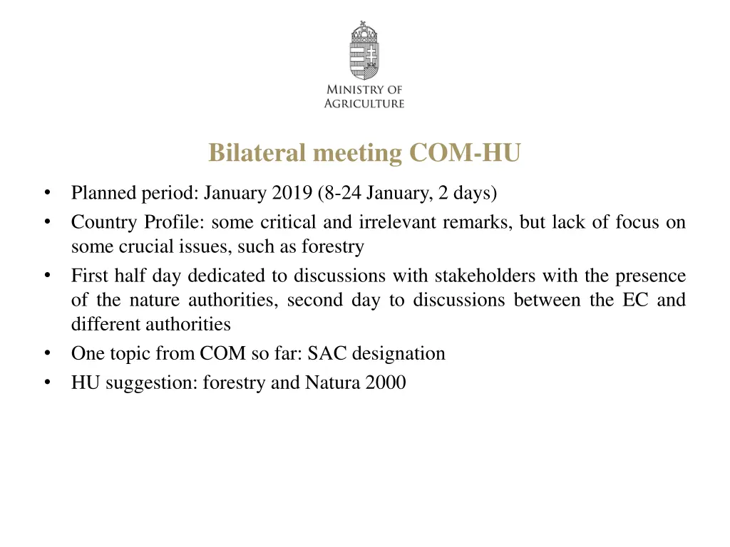 bilateral meeting com hu