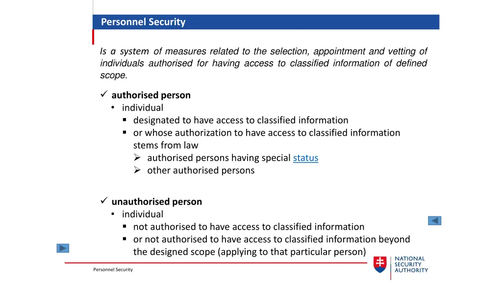 personnel security