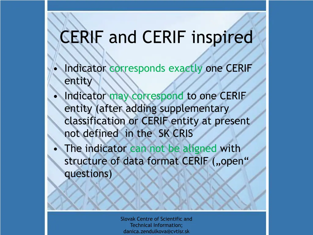 cerif and cerif inspired