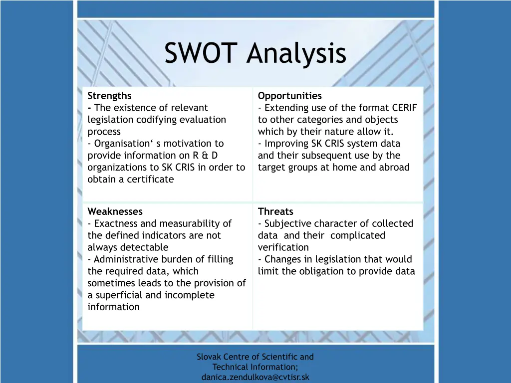 swot analysis