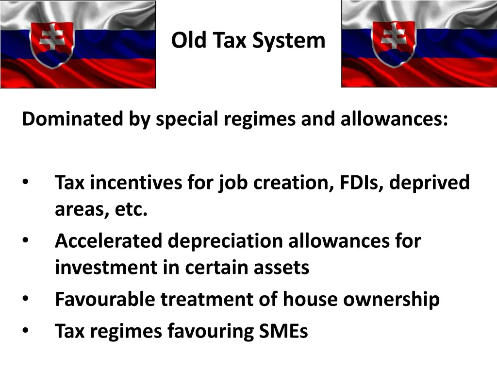 old tax system