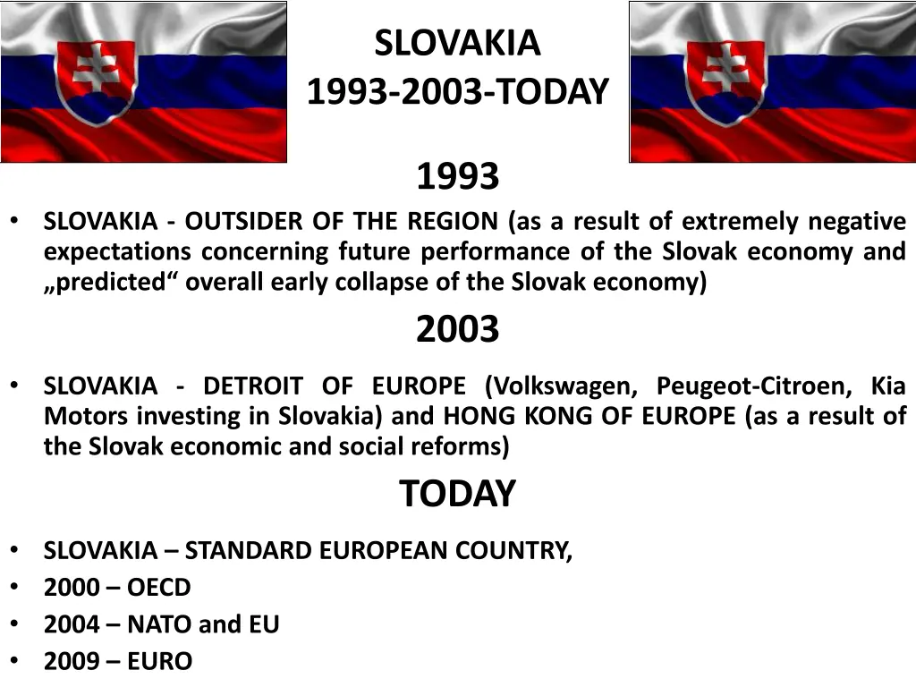 slovakia 1993 2003 today
