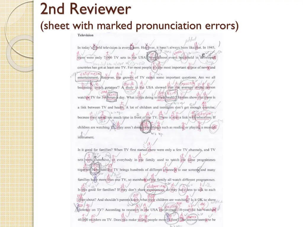 2nd reviewer sheet with marked pronunciation