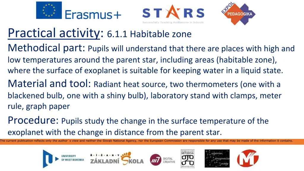practical activity 6 1 1 habitable zone