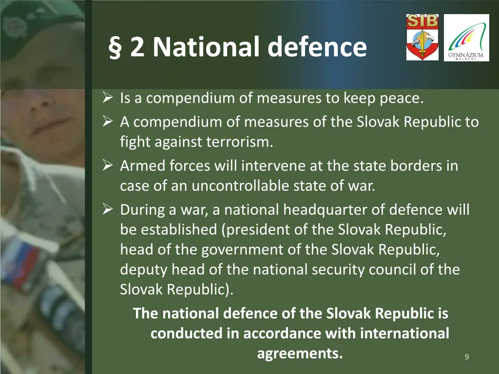 2 national defence