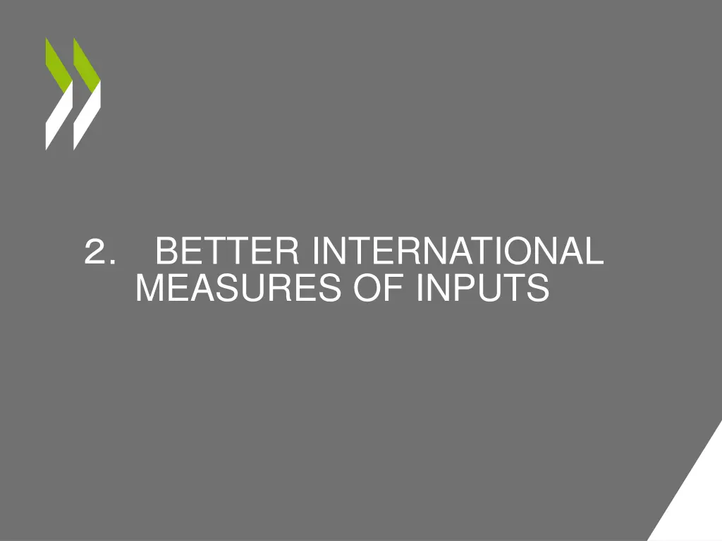better international measures of inputs