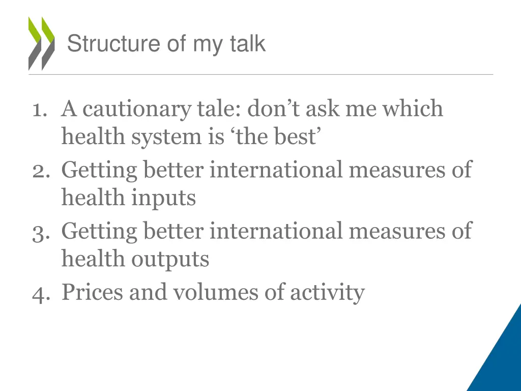 structure of my talk