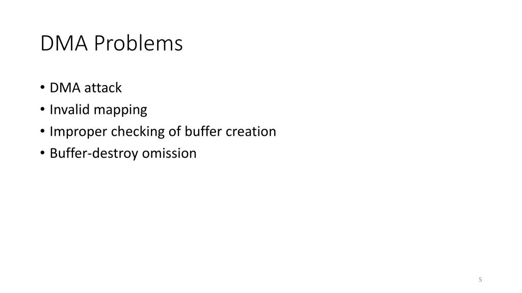 dma problems