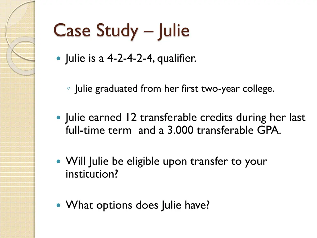 case study julie