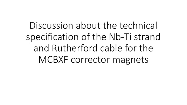discussion about the technical specification