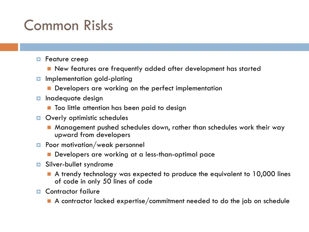 common risks
