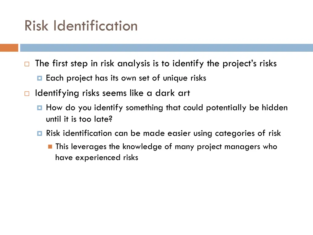 risk identification