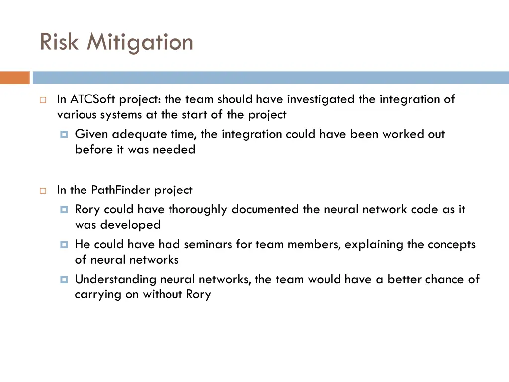 risk mitigation