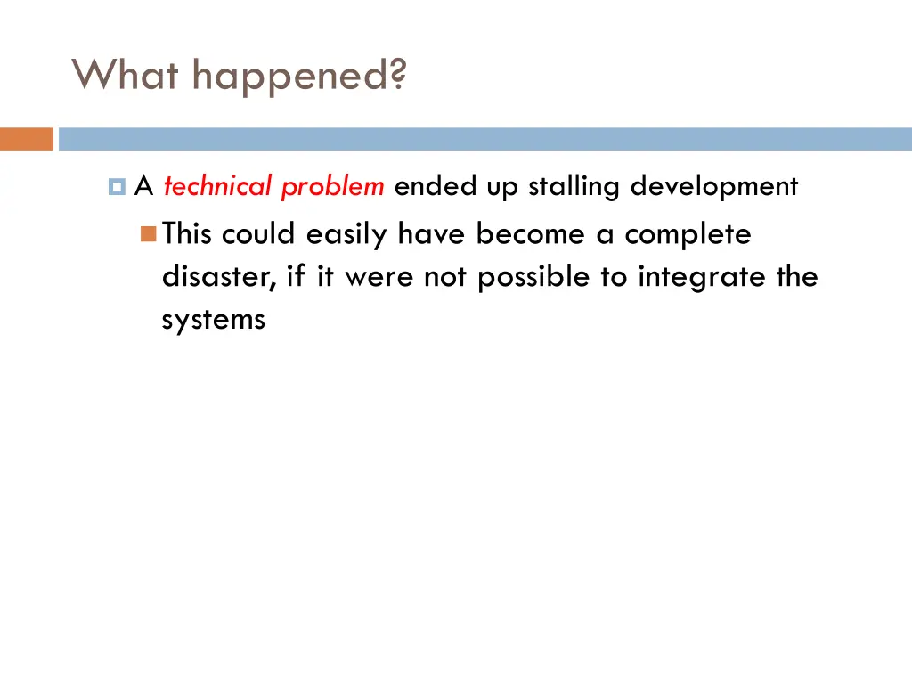 what happened
