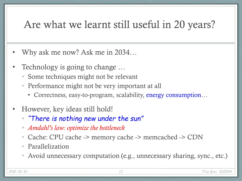 are what we learnt still useful in 20 years