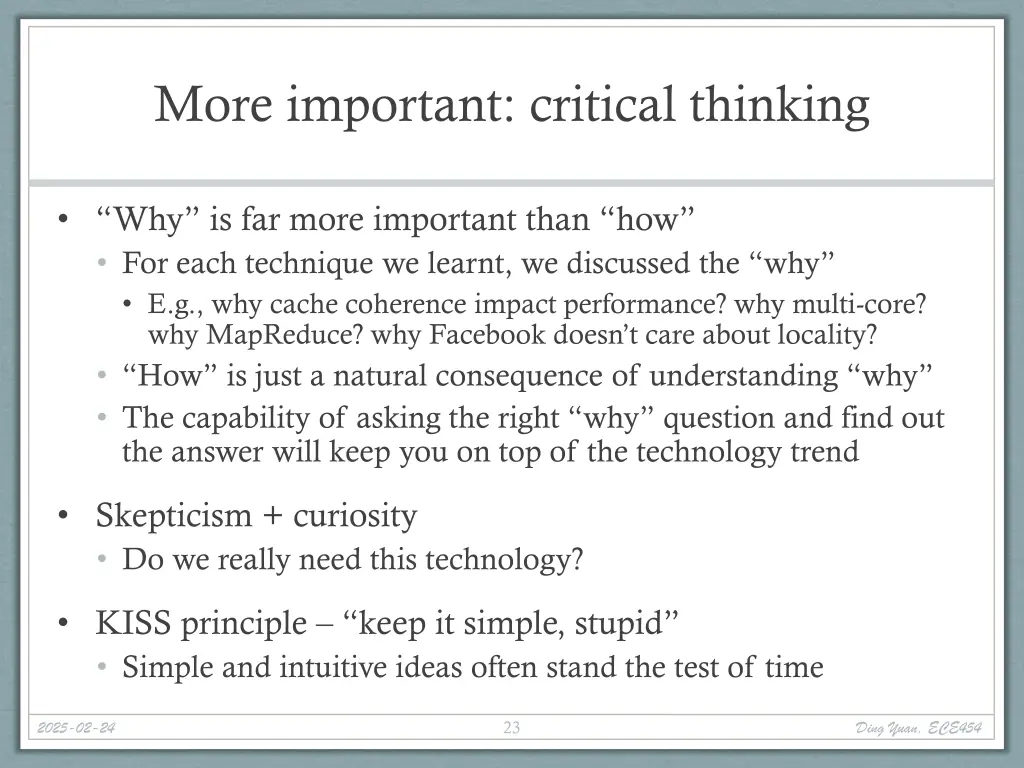 more important critical thinking