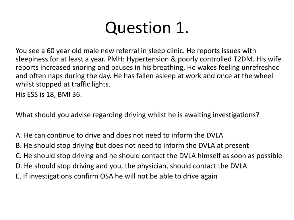 question 1